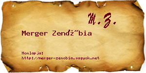 Merger Zenóbia névjegykártya